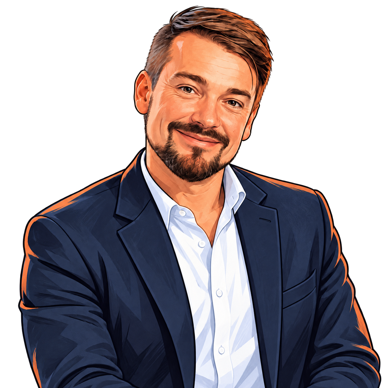 Illustrated portrait of Chris Pirrotta